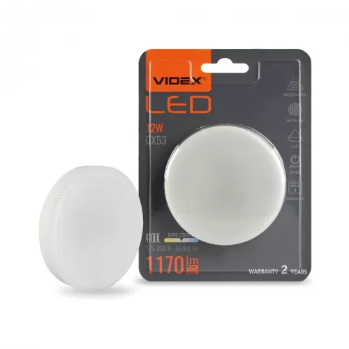 GX53 foglalatú fényforrás 12W 1170lm természetes fehér-Videx