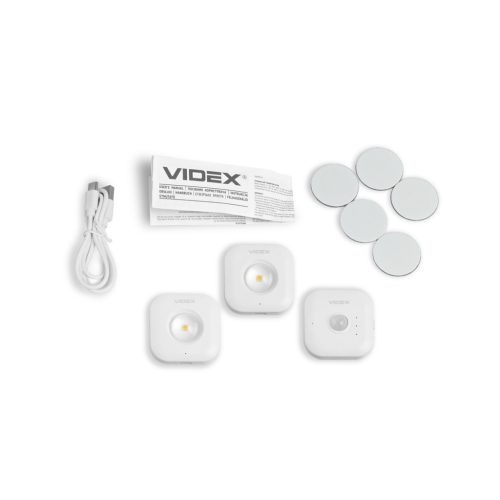 Mágneses LED lámpák mozgásérzékelővel CCT (2db lámpa+ 1db szenzor) -Videx
