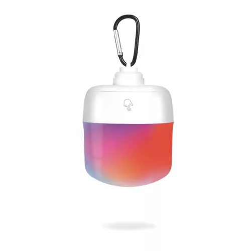 Videx VL-NL103W-R hordozható lámpa távirányítóval, karabinerrel és bekapcsolt világítással, RGB CCT
