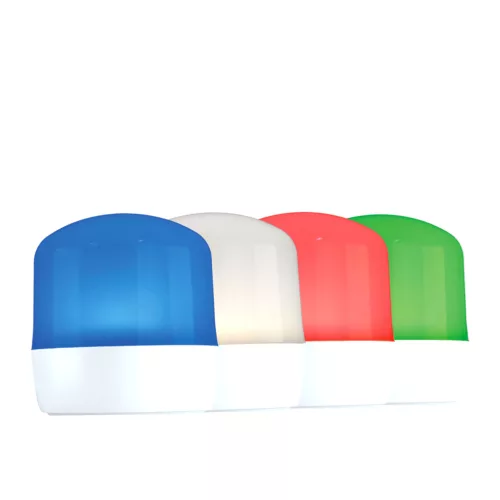 Videx VL-NL103W-R hordozható lámpa távirányítóval, karabinerrel és bekapcsolt világítással, RGB CCT