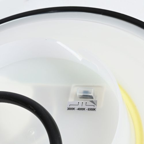 Videx modern fekete kerek LED lámpa falra kürtérre és beltérre, 12W teljesítménnyel és IP65 vízállósággal