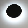 Videx modern fekete kerek LED lámpa falra kürtérre és beltérre, 12W teljesítménnyel és IP65 vízállósággal