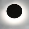 Videx modern fekete kerek LED fali lámpa 25cm, falra kürtérre és beltérre, 18W teljesítménnyel és IP65 vízállósággal