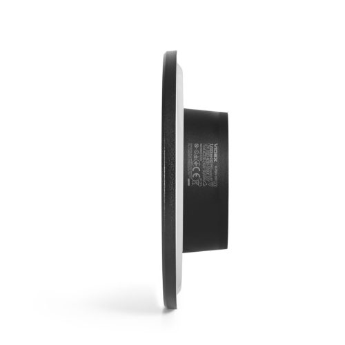 Videx modern fekete kerek LED fali lámpa 25cm, falra kürtérre és beltérre, 18W teljesítménnyel és IP65 vízállósággal
