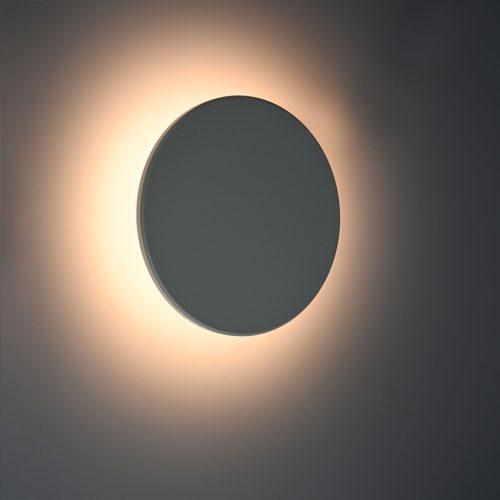 Videx modern fehér kerek LED fali lámpa, 25cm, 18W teljesítménnyel és IP65 vízállósággal