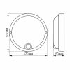 Videx Kira 11W ø170 mm LED Mennyezeti Lámpa Mozgásérzékelővel IP65 5000K