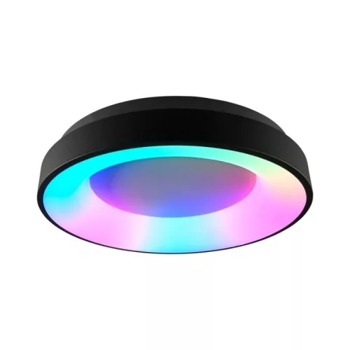RGB mennyezeti lámpa távirányítóval 72W ø45cm fekete