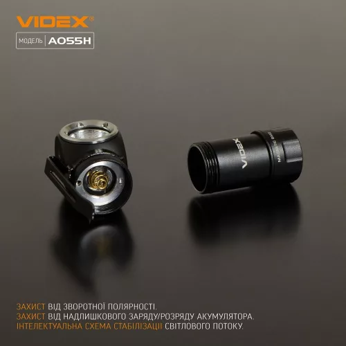 VIDEX LED fejlámpa levehető fejjel 600lm 5700K