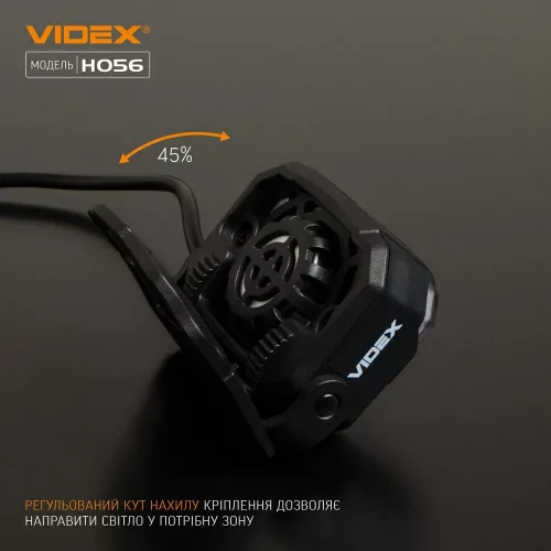 VIDEX LED fejlámpa cserélhető akkumulátorral 1400lm 6500K