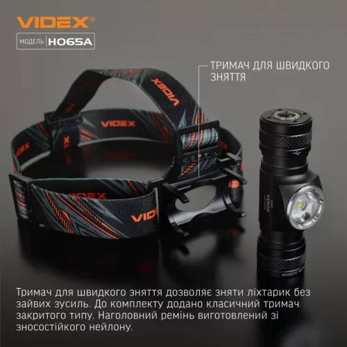 VIDEX LED fejlámpa levehető fejjel 1200lm 5000K