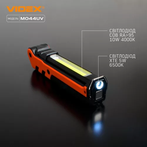 VIDEX LED szerelőlámpa UV fénnyel 400lm 4000K