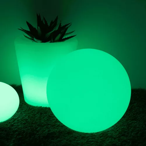 Világító Kerti Díszgömb Akkumulátorral, RGB, 30 cm, Távirányítós