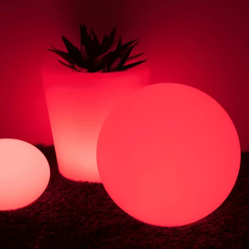 Világító Kerti Díszgömb Akkumulátorral, RGB, 30 cm, Távirányítós