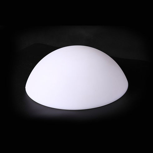 Félgömb világító kerti dekoráció, RGB, akkumulátorral, távirányítóval, 50cm
