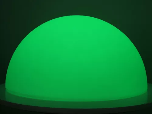 Félgömb világító kerti dekoráció, RGB, akkumulátorral, távirányítóval, 50cm