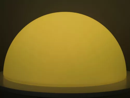 Félgömb világító kerti dekoráció, RGB, akkumulátorral, távirányítóval, 50cm