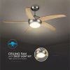 Lámpa és ventilátor egyben – V-TAC – távirányítós – 5 lapáttal
