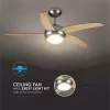 Lámpa és ventilátor egyben – V-TAC – távirányítós – 5 lapáttal