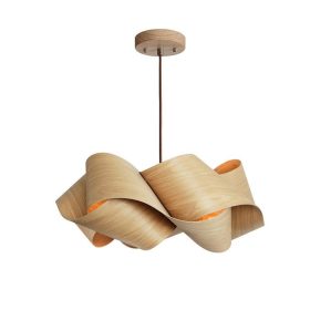   Skandináv stílusú design fa függesztett lámpa E27 foglalattal 62cm