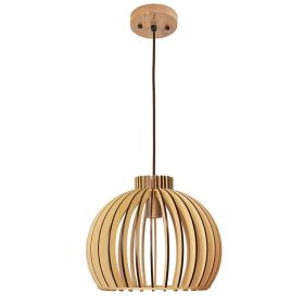   Skandináv stílusú tömör fa függeszték E27 foglalattal 33cm