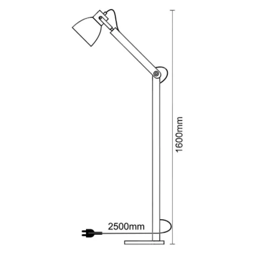 Diófa állólámpa E27 160cm