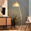 Tömör fa állólámpa E27 165cm