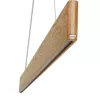 Függesztett design fa lámpa 26W 2000lm 150cm természetes fehér fény