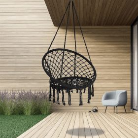 Cardenas fekete függőfotel 180 kg-ig