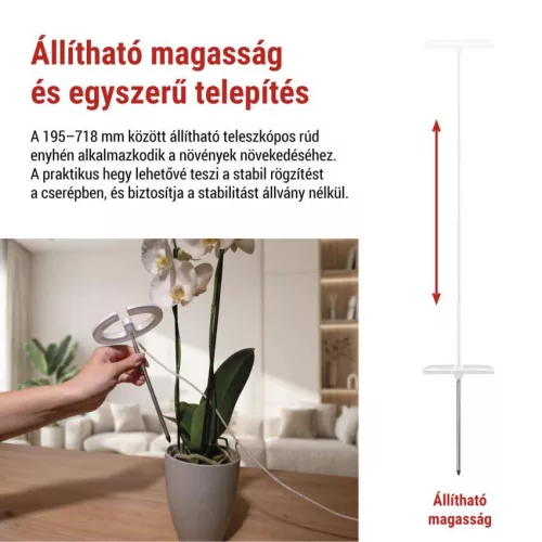 EMOS 39 LED-es teljes spektrumú növénynevelő lámpa időzítővel