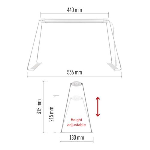 EMOS 28 LED-es teljes spektrumú állványos növénynevelő lámpa teleszkópos lábbal