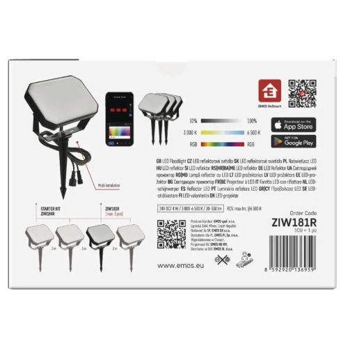 GoSmart Okos LED Reflektor Bővítő Készlet 1db RGB+CCT IP65 - EMOS