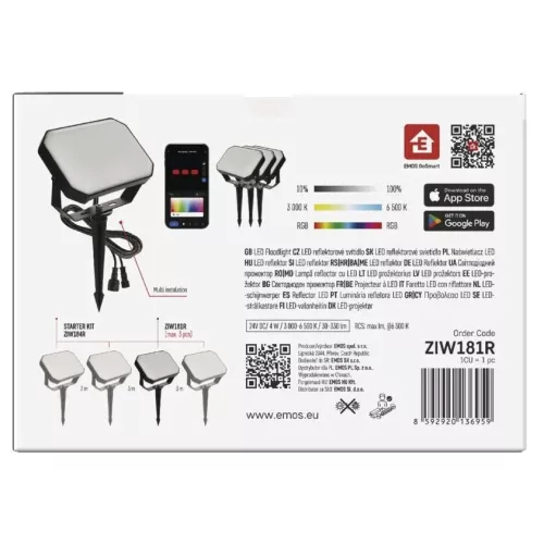 GoSmart Okos LED Reflektor Bővítő Készlet 1db RGB+CCT IP65 - EMOS