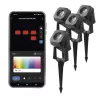 GoSmart Okos Leszúrható Kerti Spotlámpa Szett 4db RGBIC+CCT IP65 - EMOS
