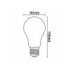 LED filament "SHAPE SMOKE" fekete dekor izzó 4W E27 1800K A60