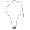 LED filament BUMPED dekor vintage izzó 4W E27 2000K ET160