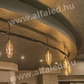 Nedes ZSF121 vintage LED izzó különleges, szabálytalan (bumped) BT110 formával, borostyán üveggel és extra meleg 2000K fénnyel.