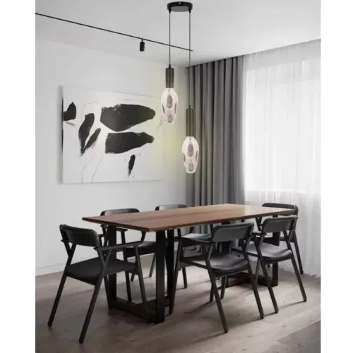 Nedes BT110 formájú design LED izzó, szabálytalan alakú sötétített füstüveggel (smoked) és meleg filament fénnyel.