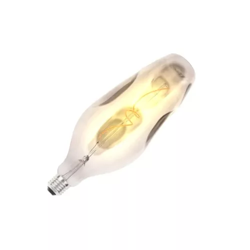 Nedes BT110 formájú design LED izzó, szabálytalan alakú sötétített füstüveggel (smoked) és meleg filament fénnyel.