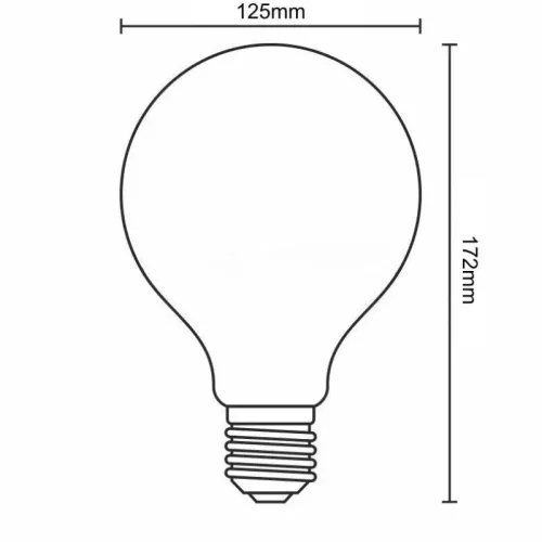 Vintage PINK-GREY LED filament izzó 4W E27 2000K G125